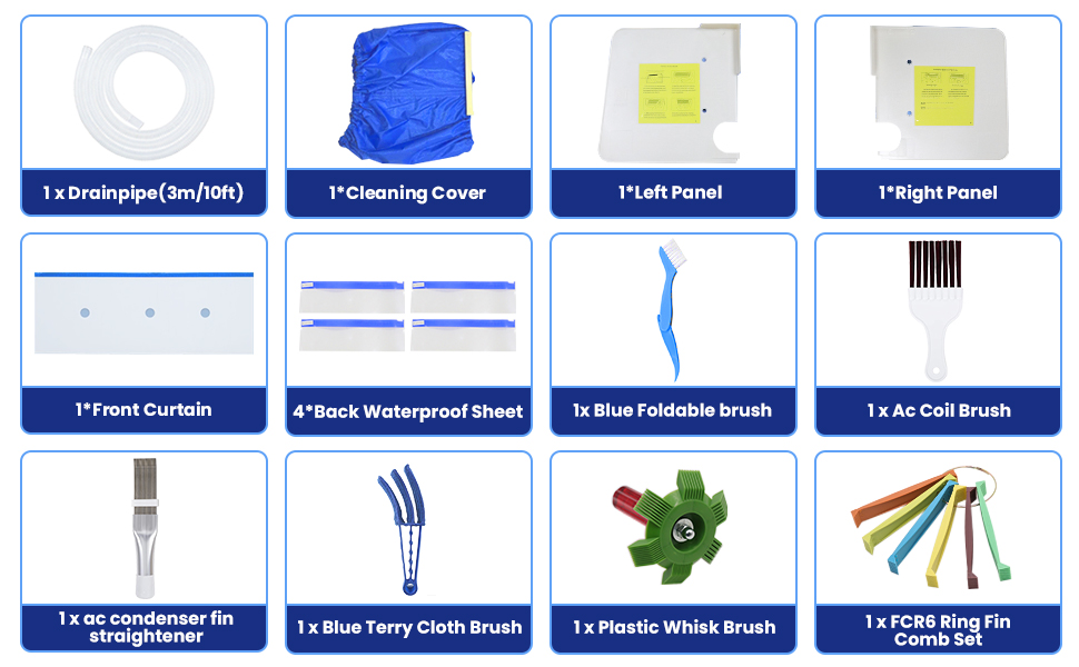 Mini Split Cleaning Kit 6 PCS AC Fin Comb, Air Conditioner