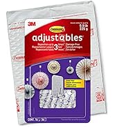 Command AD830CLR-16NA, Clear, Hooks, Adjustables Repositionable, Holds up to 0.5 lb, 16 Clips, 36...