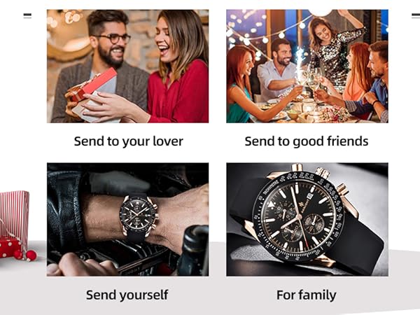 AKNIGHT Men&#39;s Wrist Watches Chronograph Beater Silicone Strap Timepiece Casual Watch for Men