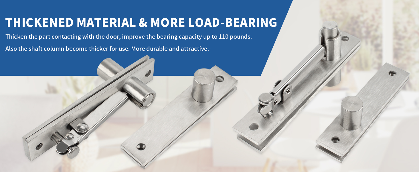 TamBee Door Pivot Hinges Heavy Duty Hinges for Wood Doors 360 Degree