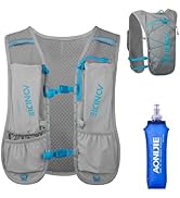 JEELAD Running Hydration Vest Trail Running Backpack BPA-Free Leak-Proof Running Water Bottles fo...