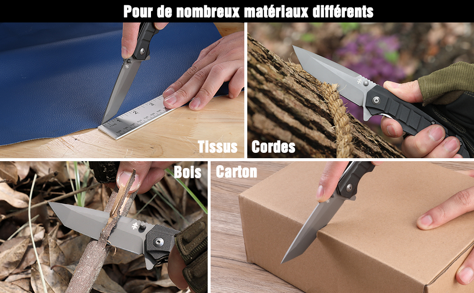 Swiss+Tech Couteau De Poche Multifonction Avec Lame Tanto, Clip, Brise-verre, Coupe-corde, Couteau Pliant Parfait Pour Chasse, Survie En Camping, Randonnée, Urgence Et Usage Domestique 19 1