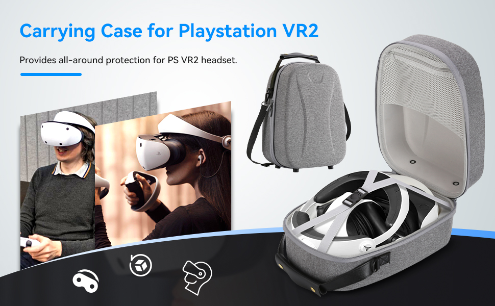 PSVR2 Case, Carrying Case for PSVR2, Travel Case with Built