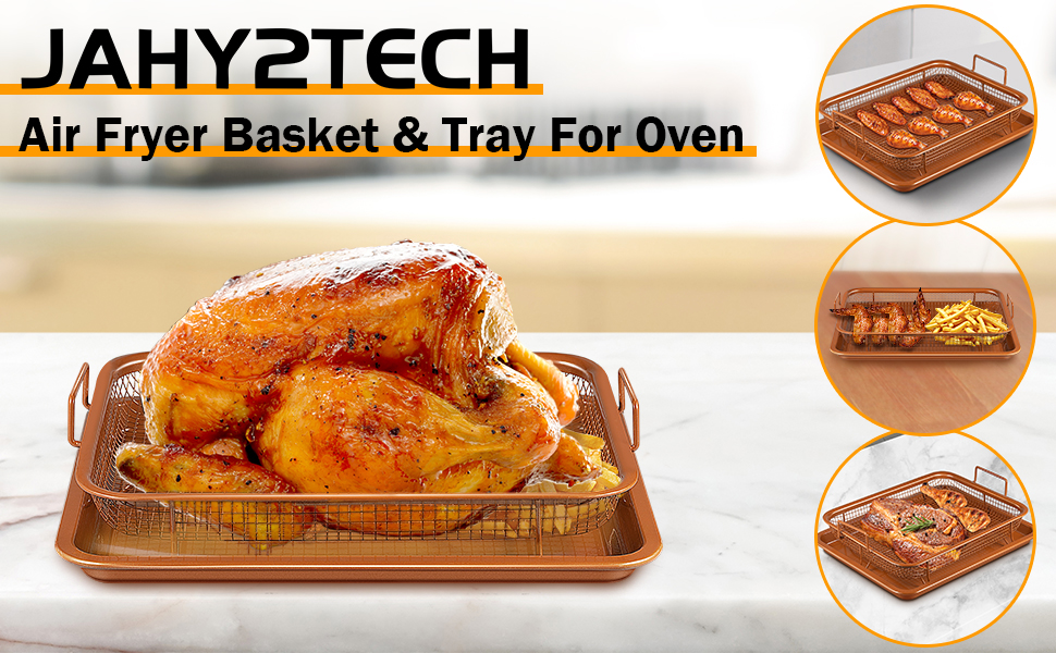 Jahy2Tech Air Fryer Basket And Tray for Oven Crisper Tray