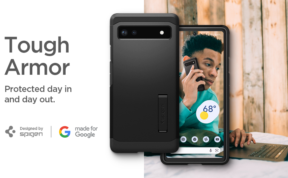 Spigen Tough Armor Back Cover Case Compatible with Google Pixel 6a (TPU