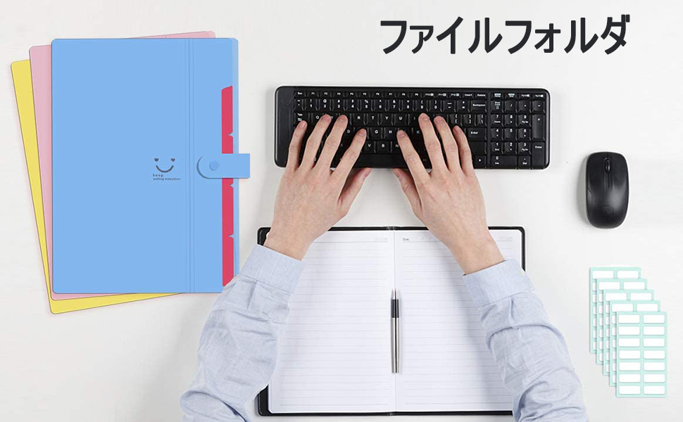 マルタサワコさん専用.5 Amazon | サムコス ファイルフォルダ A4 5仕切り 書類収納
