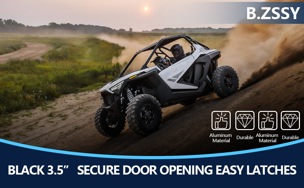 B.ZSSY Door Latches for RZR Black 3.5”Secure Door Opening