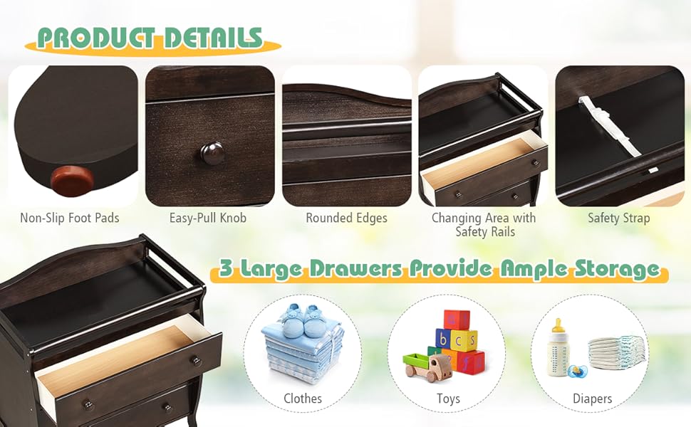 baby changing table