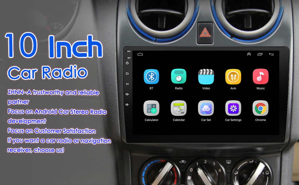 android car stereo 10 inch radio double din head unit touchscreen gps navigation bluetooth