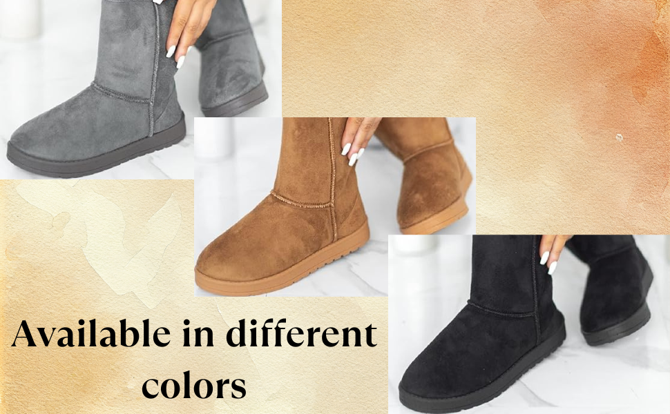 snowy icy conditions boots fur-lined ankle flat warm footwear ladies