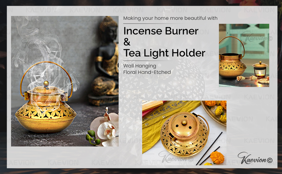 KAEVION Home Décor Small Size Incense Holder Only Wall Hanging Degchi Pot Dhup Dani Home Decor Item