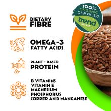Trend Organic Brown Flaxseeds Nutritional Values