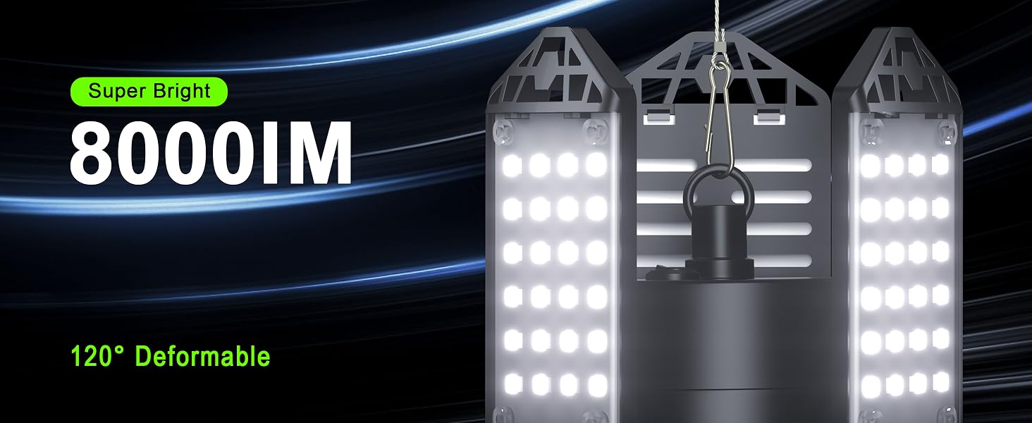 Craftersmark Garage Light Plug in Motion Sensor,80W Plug in LED Garage