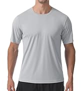 PLUMZJOY Men's Short Sleeve T-Shirt UPF 50+ Quick Dry Rash Guard Athletic Running T Shirts UV Sun...