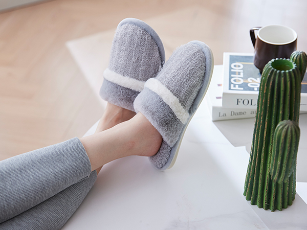 grey Slippers for women