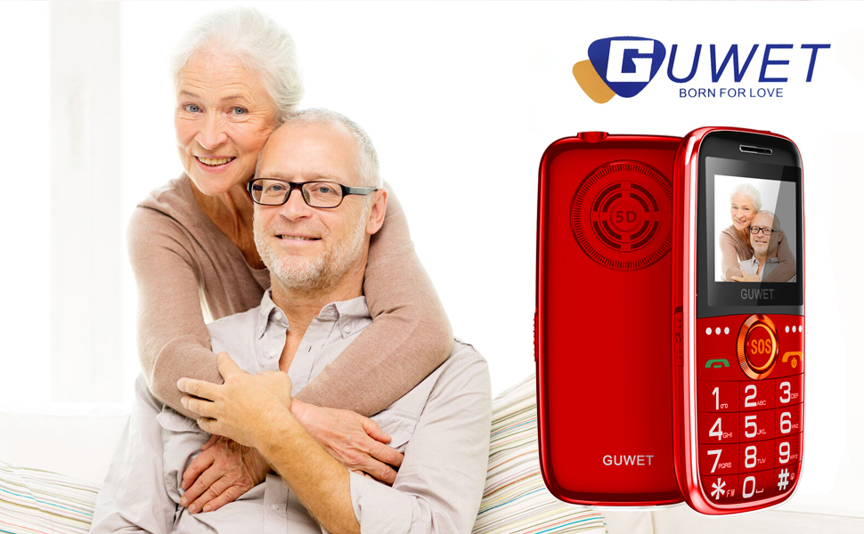 Guwet Big Button Mobile Phone for Elderly, G938+ Unlocked GSM Senior