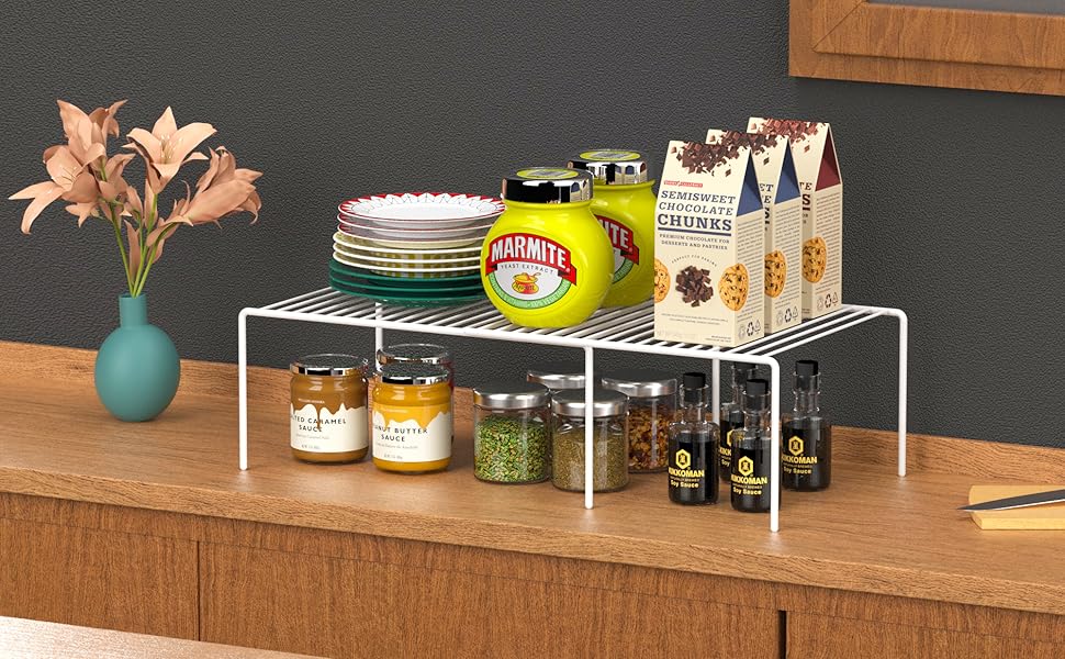 Expandable Kitchen Cabinet Shelf Rack