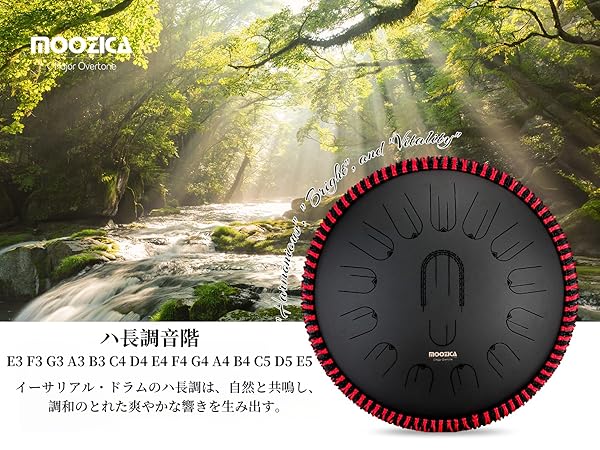 Amazon | MOOZICA ハンドパン 15インチ Cメジャー スチール