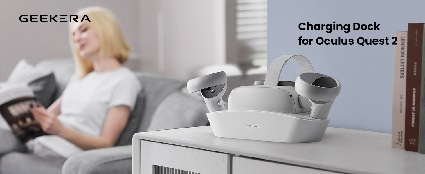 GEEKERA Charging Dock for Meta Oculus Quest 2