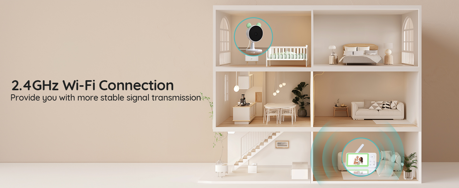 baby monitor wifi smartphone 2 cameras