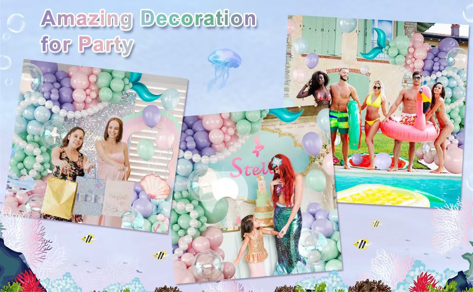 mermaid balloon arch kit
