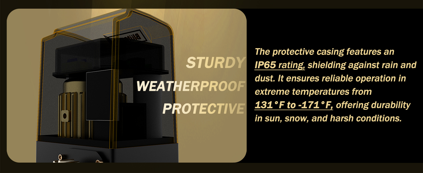 waterproof design, weather resistant for ME-BG smart wifi control slide gate motor