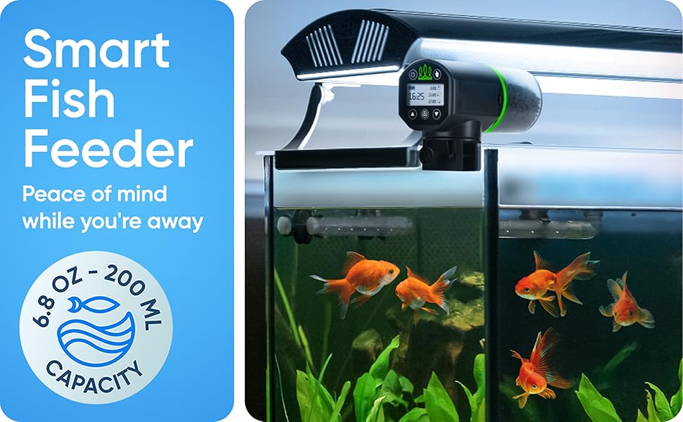 FISHNOSH Automatic Fish Feeder for Aquarium New