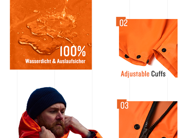 MEN&#39;S LONG RAIN JACKET
