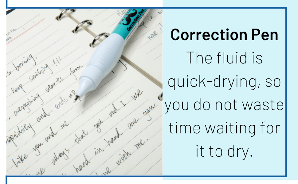 Mr. Pen Correction Pen, Correction Fluid, Pack of 12, Correction liquid White, White Correction