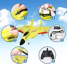 Remote Control Airplanes Glider, RC Plane Fighter Automatic Balance Gyro for Kids/Adult Kids