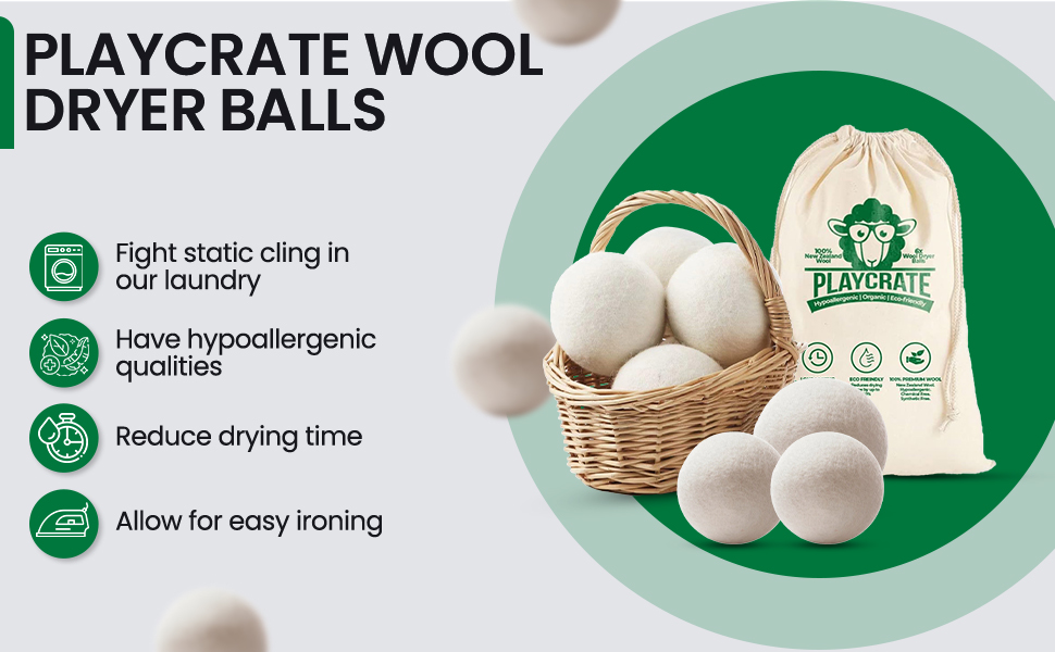 Wool Tumble Dryer Balls 8 Pack Organic Laundry Fabric Softener