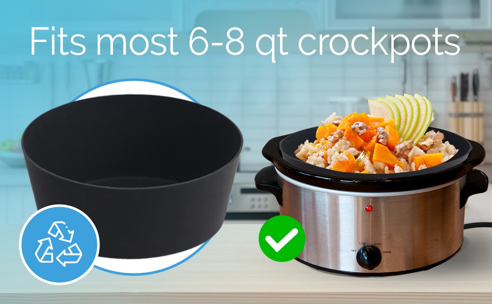 JT Home Silicone Crockpot Liner Reusable Crockpot Liner