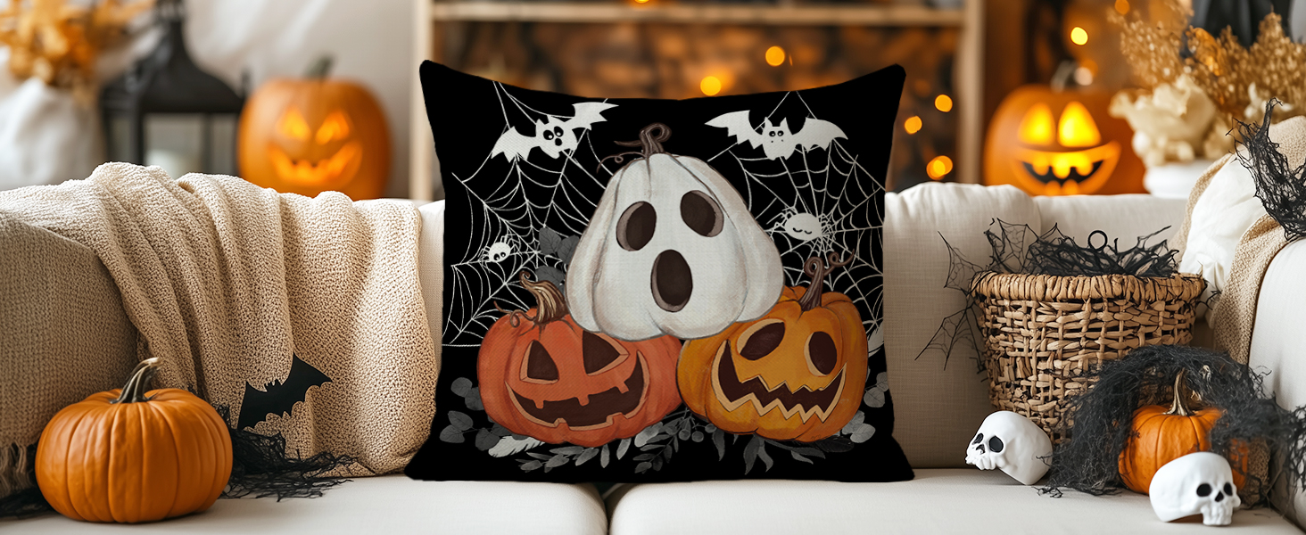 halloween pumpkin pillow covers