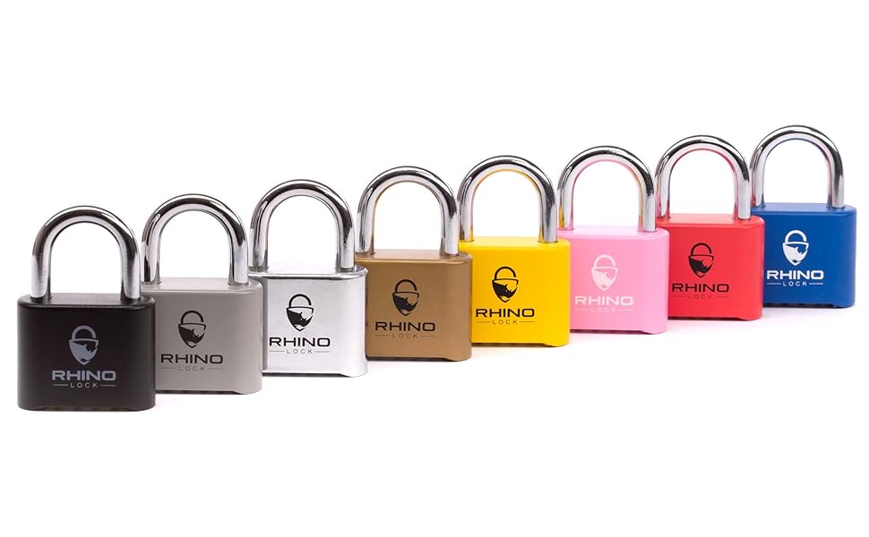 Rhino Lock Secure Lock Yellow 4 Digit Combination Padlock for Gym