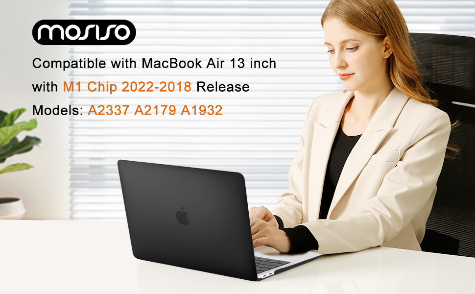 Compatible with MacBook Air 13 inch Case 2022, 2021-2018 Release A2337 M1 A2179