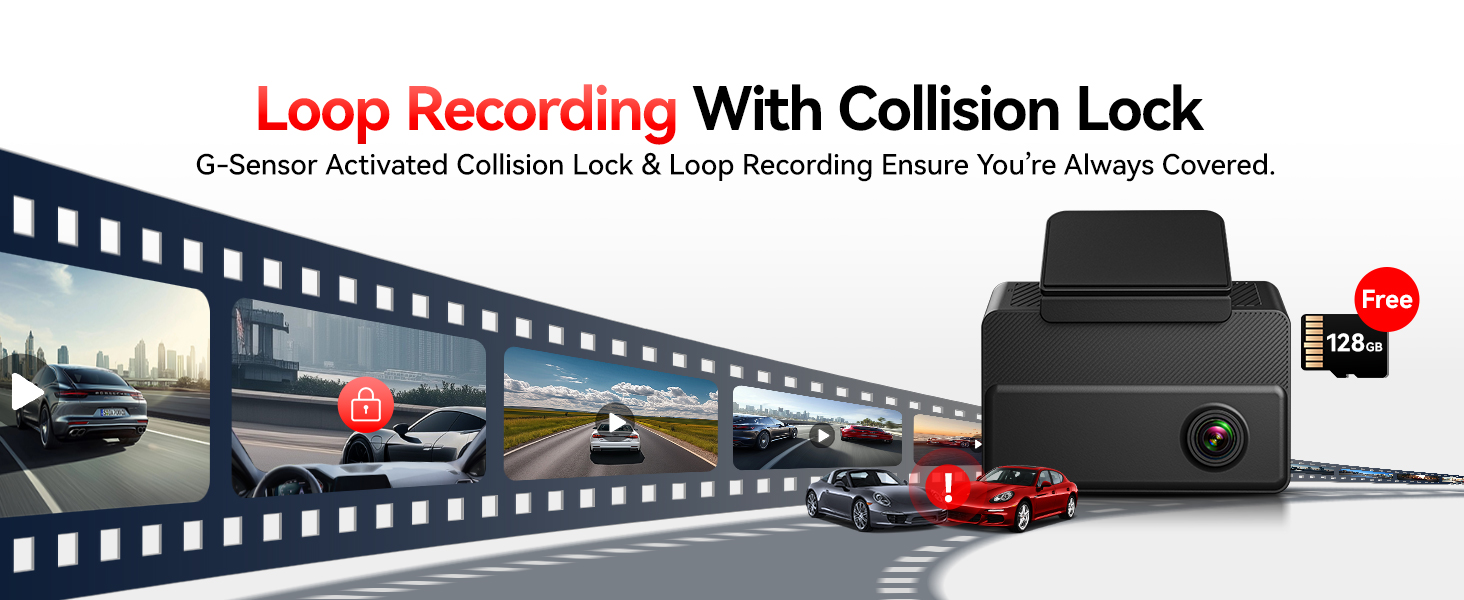 dash cam 360 view 24/7 recording
