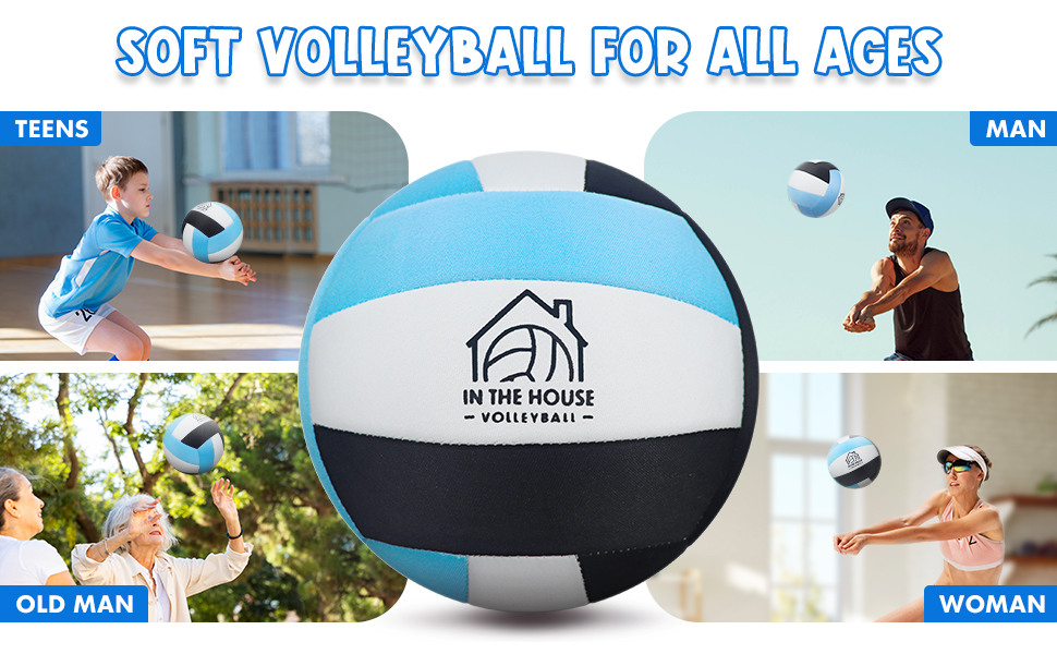 Softy Volleyball, Indoor Volleyballs for Inside House and Yard, Safe and Silent Volleyball for Boys