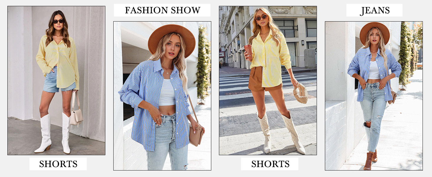 yellow striped shirt women