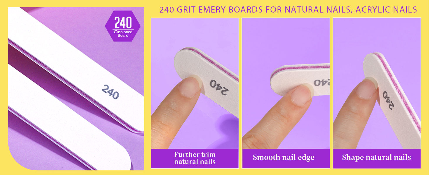 240 Grit Nail Files