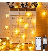 Star String Lights Plug in - 66 ft 200 LED Star Fairy String Lights with Remote and Timer, 8 Mode...