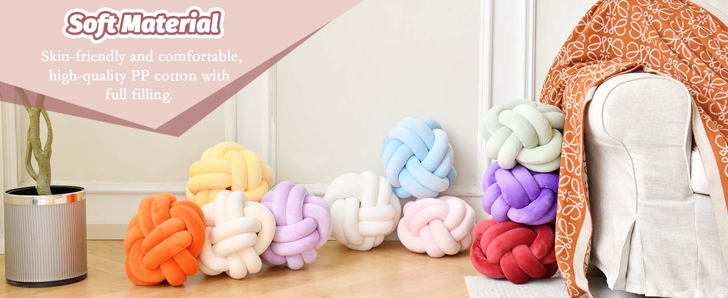 aesthetic kids pillows decorative knot ball small