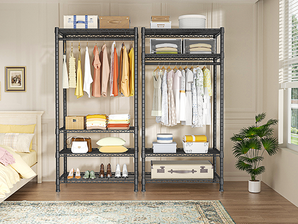 Amazon.com: Ulif H2 Heavy Duty Clothes Rack, Freestanding 4 Tiers