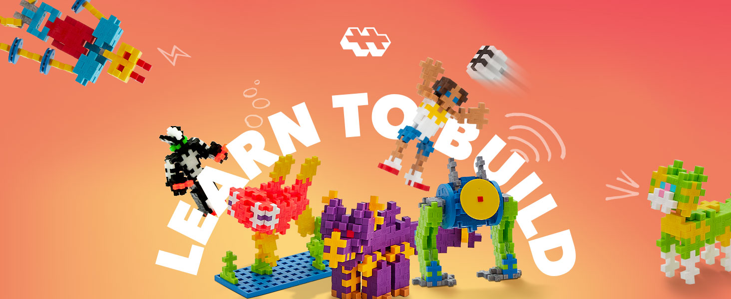 Amazon.com: PLUS PLUS Learn to Build Set, Interlocking Mini Building ...