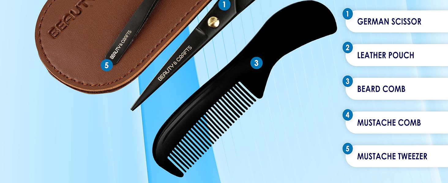mustache combs moustache trimming beard growth kit
