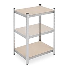 Relaxdays Schwerlastregal 2er Set, 500 kg, Stahl, zum Stecken in Keller und Garage, Silber, 180 x 60 x 45 cm, Faserplatt E3d8dd18 D776 496b B4bc 6e414bc95aa3. CR0,0,300,300 PT0 SX220 V1
