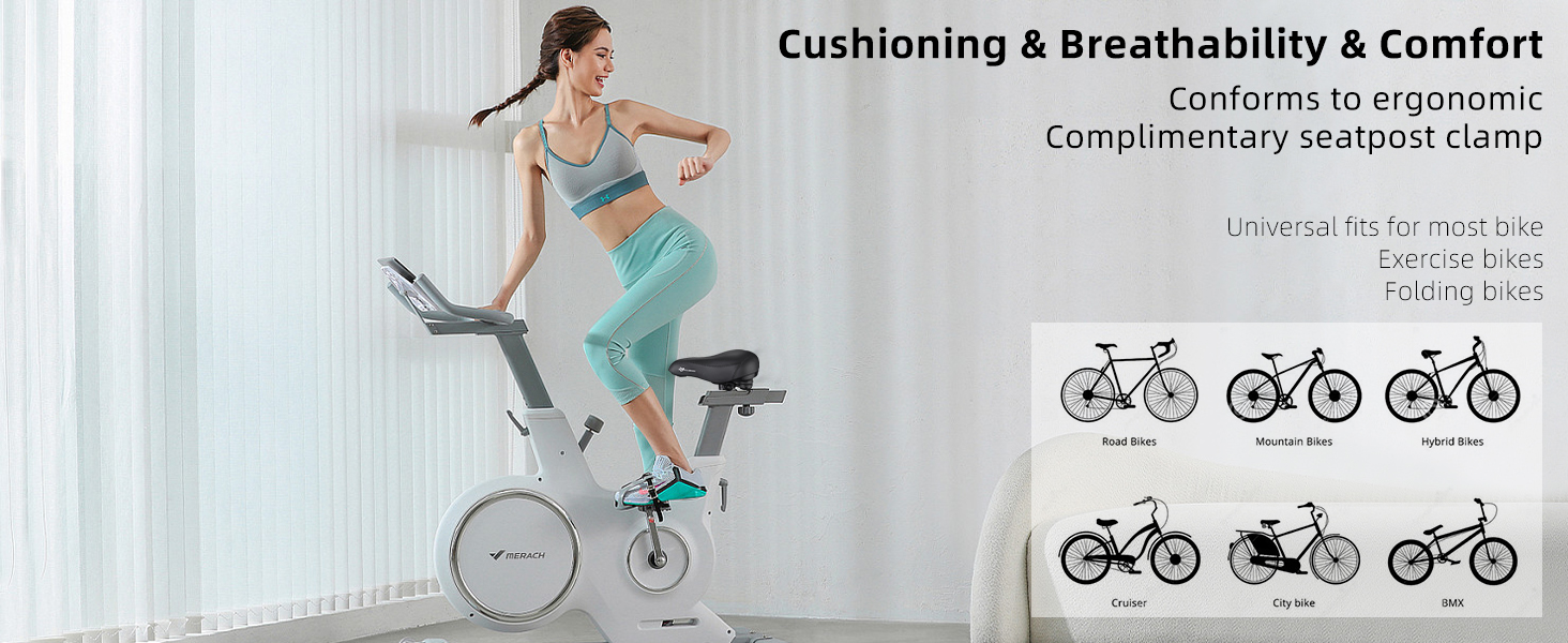 ROCKBROS Bike Seat, Comfortable Bicycle Seat with Tail