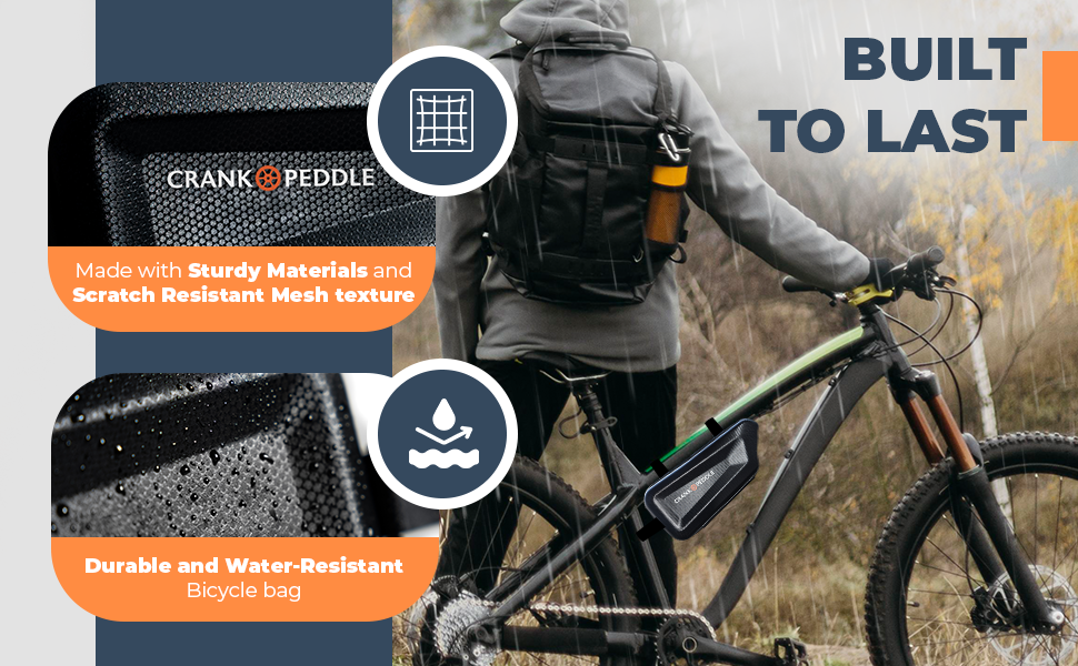 crank peddle bike bag in rain water proof scratch resistant tough triangle bicycle bag 