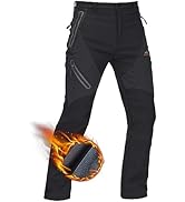 TACVASEN Men's Skiing Snow Pants Fleece Lined Waterproof Winter Insulated Hiking Pant for Outdoor...