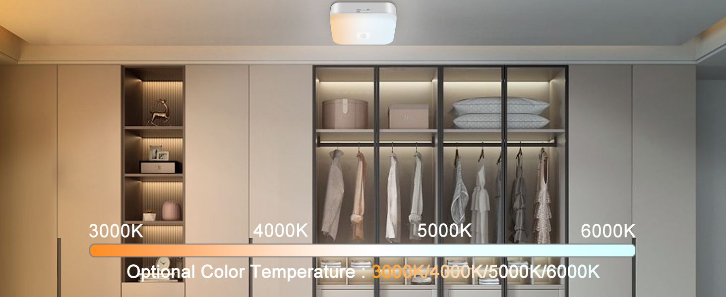 Moragin Rechargeable Closet Light with Remote, 4CCT Battery Operated