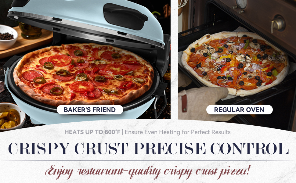 Crispy crust precise control